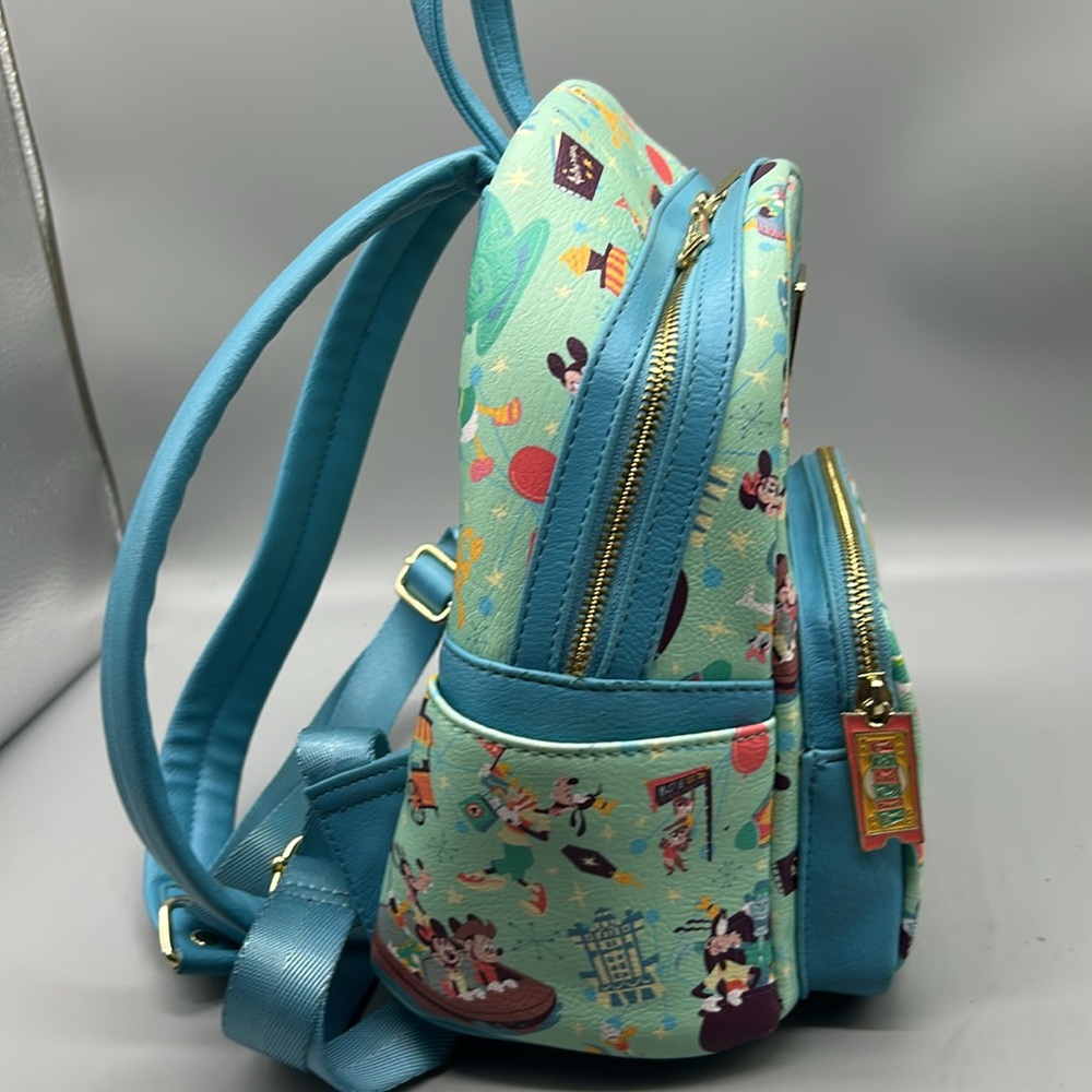 Disney Mickey Mouse & Friends Play in the Park Loungefly Mini Backpack - Picture 4 of 10